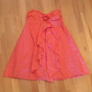 J.Crew Coral Strapless Dress